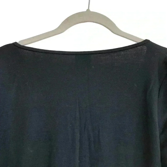Eileen Fisher Black Wool Sweater Dress XS Long Sleeves Classic Office Careerwear - Picture 9 of 11